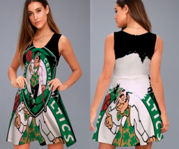 Boston Celtics Vibrant Sublime Print A line Dress - $24.97+