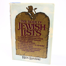 VTG The Book Of Jewish Lists By Ron Landau Hardcover Book Dust Jacket Good 1982 - £34.07 GBP