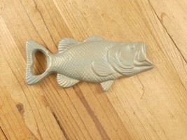 Fish Bottle Opener Largemouth Bass Hand Held Cast Iron Large 6&quot; Long Fis... - €13,26 EUR