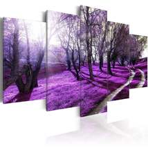 Tiptophomedecor Stretched Canvas Landscape Art - Lavender Orchard - Stretched &amp;  - £71.93 GBP+