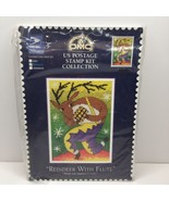 DMC US Postage Stamp Collection Cross Stitch Kit Reindeer With Flute 7.2... - £11.84 GBP
