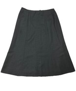 Talbots Women’s Black A-Line Midi Skirt Back Zipper Size 16 Wool Made In... - $435.09 MXN