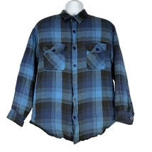 Basic Editions Men&#39;s Plaid Flannel Button down Jacket Size M - $24.90