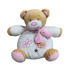 Calplush stuffed brown white 8” Bear plush pink necktie Toy Girls Night ... - £9.97 GBP