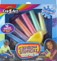 12 Piece Cra-Z-Art Rainbow Stencilz  Chalk Rake Summer Fun Sidewalk Tattoos - £15.92 GBP