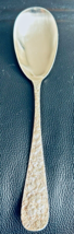 Antique Stieff Sterling Silver Repousse Serving Spoon  / Floral Accent / Vintage - $128.70