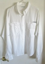 Men&#39;s Columbia Sportswear Company Omni-Shade White Long Sleeve Shirt Size XL  - £23.74 GBP