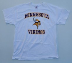 Minnesota Vikings T-Shirt White NFL Crew Neck Short Sleeve Size Men's XL - $24.55