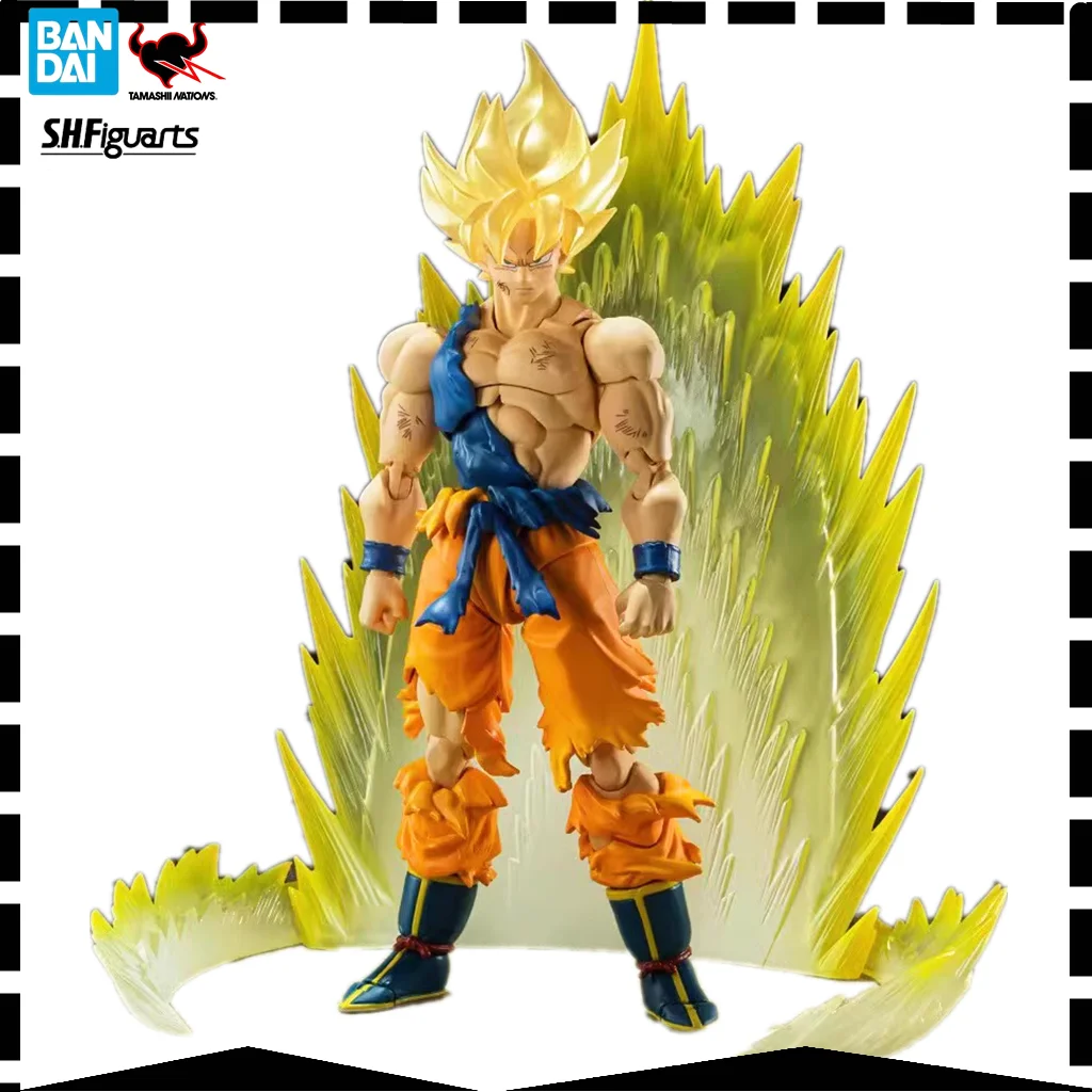 Original BANDAI S.H.Figuarts Super Saiyan Son Goku Battle Anime Action Figure - £224.59 GBP