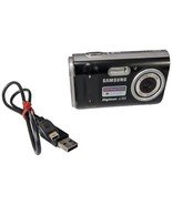 Samsung Digital Camera With Cord Digimax A503 5.0MP Black Tested Working - £43.30 GBP