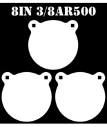 8&quot; 3/8&quot; AR500 Steel Shooting Target - 3pc Metal Rifle/Pistol Range Gong ... - $89.99