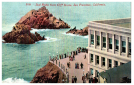 No.2163 Seal Rocks from Cliff House San Francisco CA Mitchell Postcard - £24.91 GBP