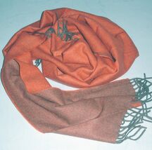 Sferra Double Sided Cashmere Sunset Scarf Lightweight Fringed 13x80" New... - $249.00