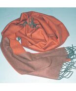 Sferra Double Sided Cashmere Sunset Scarf Lightweight Fringed 13x80" New... - $340.00