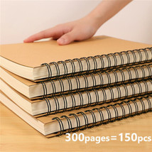 Vintage Kraft Hard Cover Journals Notebook Blank Paper Diary Planner 300 Pages - £20.23 GBP+
