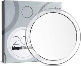 Snowflakes 20X Magnifying Mirror, 4&quot; Round Mirror With 3 Suction Cups, And More. - £31.14 GBP