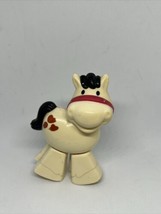 Vintage Fisher Price White Rocking Horse Kids Toy Little People Figure  1996 - $12.35