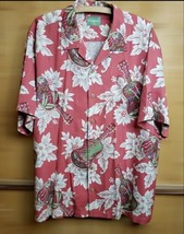 Tommy Bahama Mens XL/TG Ukulele Short Sleeve 100% Silk Hawaiian Camp Shirt  - $49.49