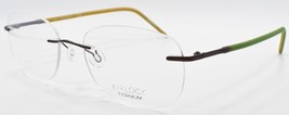 Airlock Endless 206 301 Men&#39;s Eyeglasses Frames Rimless 53-18-140 Dark O... - £53.44 GBP