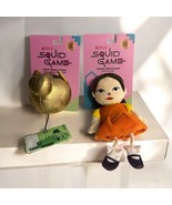 Lot Of 2 Squid Game Young Hee Kicker &amp; VIP Mask Cat Toy Brand New - $24.35 CAD