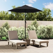  Garden Parasol Black and dark grey Aluminum, Polyester Medium - $81.17