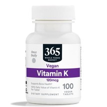 365 by Whole Foods Market, Vitamin K 120 MCG, 100 Tablets - $9.89