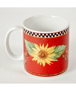 Sakura Table 12oz Coffee Mug Chanticleer Sunflower Stoneware Sally Eckma... - $12.86