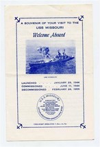 1972 Souvenir of Visit to the USS Missouri Pearl Harbor Hawaii Surrender... - £13.93 GBP