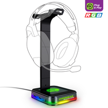 HyperGear RGB Command Station High-Speed Charging Headset Stand - $39.24