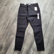New Levi Strauss Women&#39;s Mid Rise Skinny Black Soft Stretch Jeans Sz 14M... - $19.79