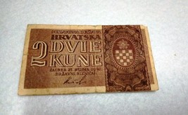 2 kuna NDH banknote Croatia 1942 - £7.90 GBP