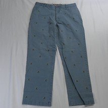 J.CREW 34 x 32 Blue All Over Anchor Nautical Essential Distressed Chino Pants - £23.22 GBP