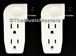 2X Triple 3 Outlet Grounded AC Wall Plug Power Splitter 3-Way Electrical Adapter - £10.40 GBP
