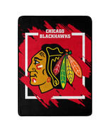 Chicago Blackhawks Blanket 46x60 Micro Raschel Dimensional Design Rolled... - €49,03 EUR