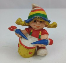 Vintage 1980 Wallace Berrie Rainbow Brite Drummer Girl Made In Portugal 2.25&quot; - £3.78 GBP