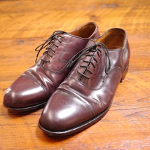 JOS A BANKS Burgundy Leather Cap Toe Dress Shoes Mens Oxfords 9.5M 43 - £29.14 GBP