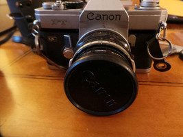 vintage Canon FT QL 35mm Camera w Hoya, Telesor Lenses, 135mm; Cases, Filters VG - $75.00