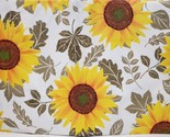 Peva Vinyl Kitchen Tablecloth 60&quot; Round (4-6 people) SUNFLOWERS, BH - $14.84