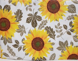 Peva Vinyl Kitchen Tablecloth 60&quot; Round (4-6 people) SUNFLOWERS, BH - £11.86 GBP