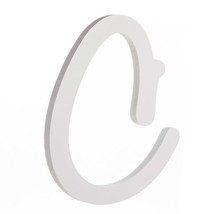 9 Inches White Wood Letter C Brush Font - $19.47