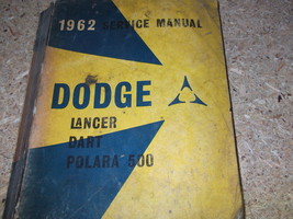1962 Dodge Lancer Dart Polara 500 Service Shop Repair Workshop Manual OEM - £55.07 GBP