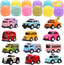 12 Pack Filled Easter Eggs with Alloy Pull Back Cars Easter Basket Stuffers Part - £40.15 GBP