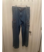 WU WEAR jeans, vintage hip hop baggy 90s hip-hop Wu-Tang Clan Y2K skater... - $197.01