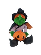 1997 Fiesta Stuffed Halloween Witch Pumpkin 16 inch Stuffed Plush Toy H00131 - $44.50