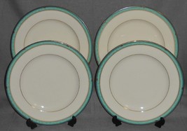Set (4) Mikasa Fine Ivory Majestic Jade Pattern Dinner Plates Made In Japan - £38.93 GBP