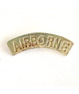 Vintage US Army Airborne Tab Silver Tone Lapel Pin 1.2” - £7.03 GBP