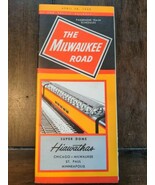 The Milwaukee Road  04/28/68 Super Dome Hiawathas Train Schedule &amp; Map - $16.19 CAD
