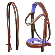 Cob English All-Purpose Pleasure Brown Padded Leather Bridle Reins 803HI... - $1,105.21 MXN