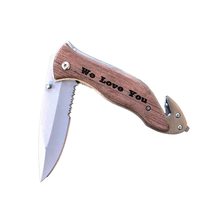 Knife - Customized Wooden Handle Pocket Knife 138 - £23.11 GBP
