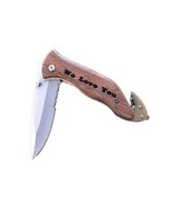 Knife - Customized Wooden Handle Pocket Knife 138 - £23.05 GBP